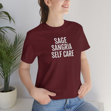 Load image into Gallery viewer, Sage, Sangria, Self Care - Unisex Jersey Short Sleeve Tee - Professional Hoodrat