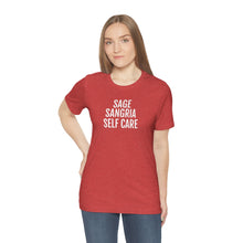 Load image into Gallery viewer, Sage, Sangria, Self Care - Unisex Jersey Short Sleeve Tee - Professional Hoodrat