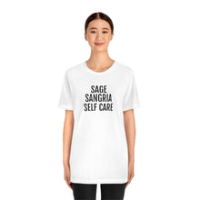 Load image into Gallery viewer, Sage, Sangria, Self Care - Unisex Jersey Short Sleeve Tee - Professional Hoodrat