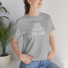 Load image into Gallery viewer, Sage, Sangria, Self Care - Unisex Jersey Short Sleeve Tee - Professional Hoodrat