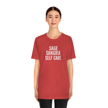 Load image into Gallery viewer, Sage, Sangria, Self Care - Unisex Jersey Short Sleeve Tee - Professional Hoodrat