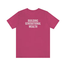 Load image into Gallery viewer, Building Generational Wealth - Unisex Jersey Short Sleeve Tee - Professional Hoodrat