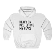 Load image into Gallery viewer, Heavy on Protecting My Peace - Unisex Heavy Blend™ Hooded Sweatshirt - Professional Hoodrat