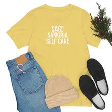 Load image into Gallery viewer, Sage, Sangria, Self Care - Unisex Jersey Short Sleeve Tee - Professional Hoodrat