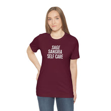 Load image into Gallery viewer, Sage, Sangria, Self Care - Unisex Jersey Short Sleeve Tee - Professional Hoodrat