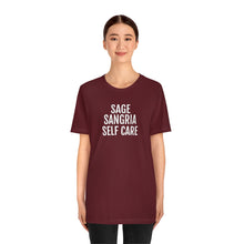Load image into Gallery viewer, Sage, Sangria, Self Care - Unisex Jersey Short Sleeve Tee - Professional Hoodrat