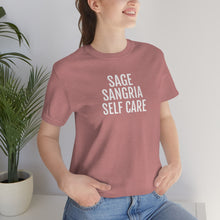 Load image into Gallery viewer, Sage, Sangria, Self Care - Unisex Jersey Short Sleeve Tee - Professional Hoodrat