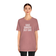 Load image into Gallery viewer, Sage, Sangria, Self Care - Unisex Jersey Short Sleeve Tee - Professional Hoodrat