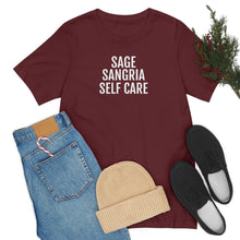 Load image into Gallery viewer, Sage, Sangria, Self Care - Unisex Jersey Short Sleeve Tee - Professional Hoodrat