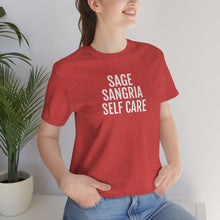 Load image into Gallery viewer, Sage, Sangria, Self Care - Unisex Jersey Short Sleeve Tee - Professional Hoodrat