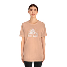 Load image into Gallery viewer, Sage, Sangria, Self Care - Unisex Jersey Short Sleeve Tee - Professional Hoodrat