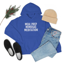 Load image into Gallery viewer, Meal Prep, Mimosas, Meditation - Unisex Heavy Blend™ Hooded Sweatshirt - Professional Hoodrat