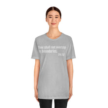Load image into Gallery viewer, Thou Shall Not Overstep - Unisex Jersey Short Sleeve Tee - Professional Hoodrat
