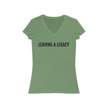 Load image into Gallery viewer, Leaving a Legacy - Women&#39;s Jersey Short Sleeve V-Neck Tee - Professional Hoodrat
