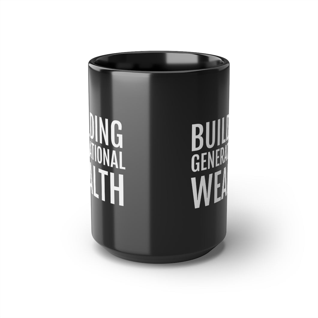 Building Generational Wealth - Black Mug, 15oz - Professional Hoodrat